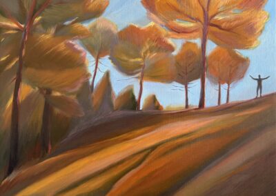 Huile sur toile 60x60cm - L’appel de l’anature