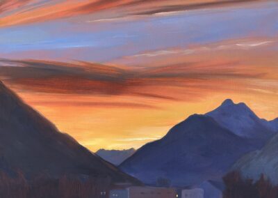 Huile sur toile 50x50 - Destination claire-obscure